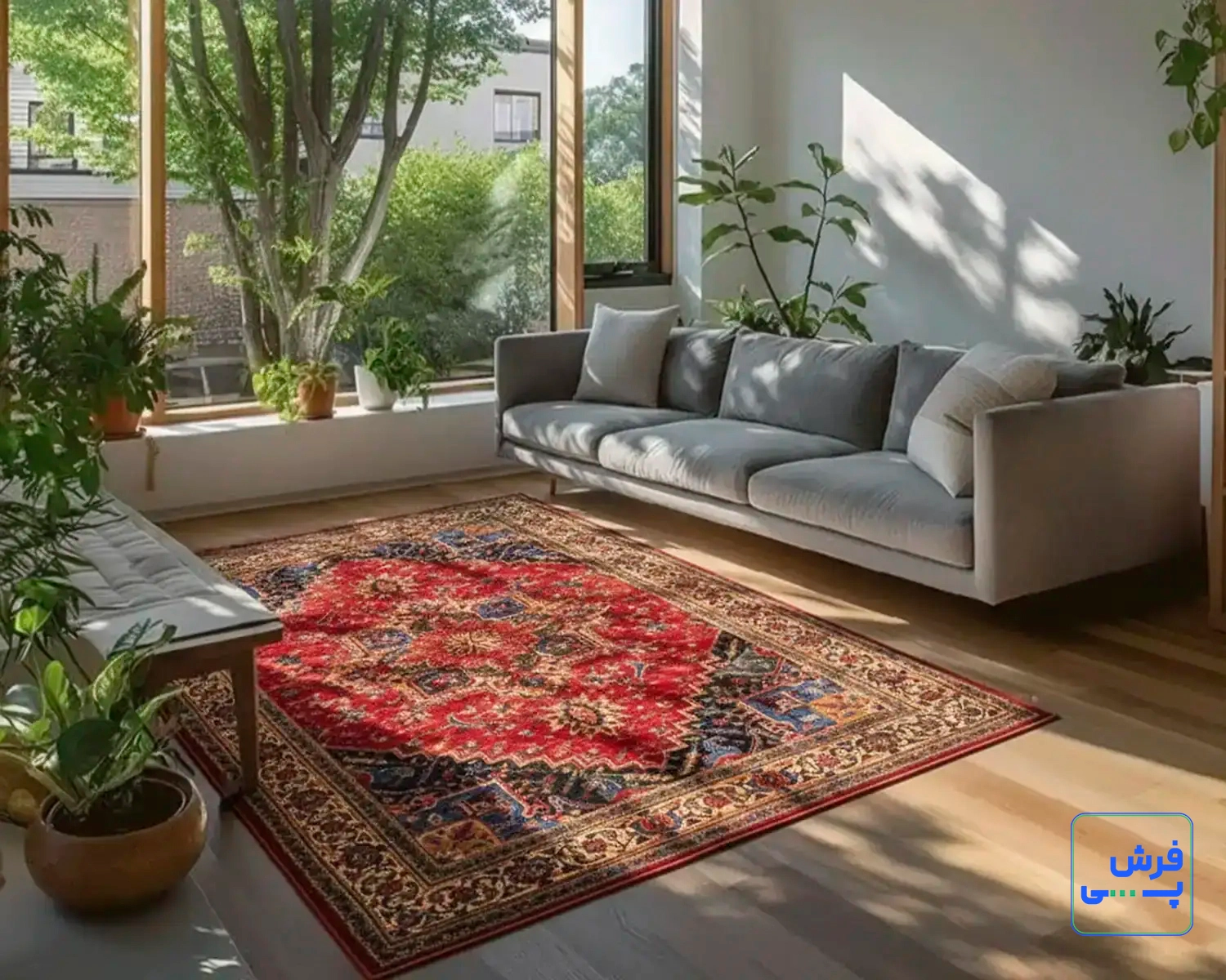 7038-101.webp خرید قسطی | فرش وینتیج 7040 سبز لاکی