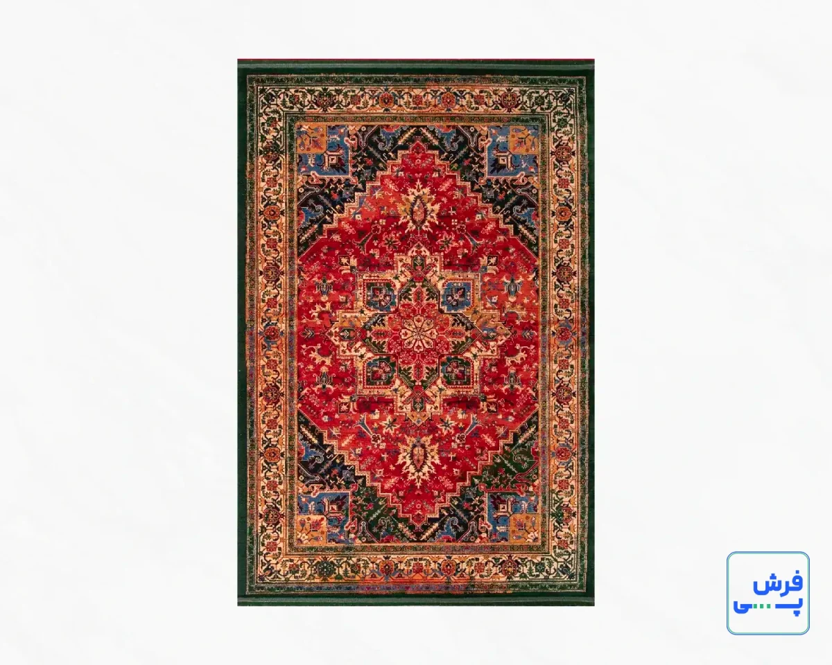 7038.webp خرید قسطی | فرش وینتیج 7040 سبز لاکی