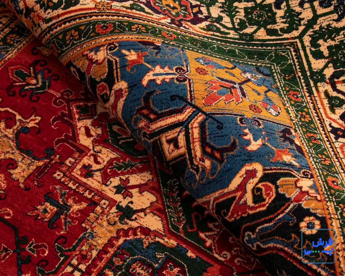 7038-9.webp خرید قسطی | فرش وینتیج 7040 سبز لاکی