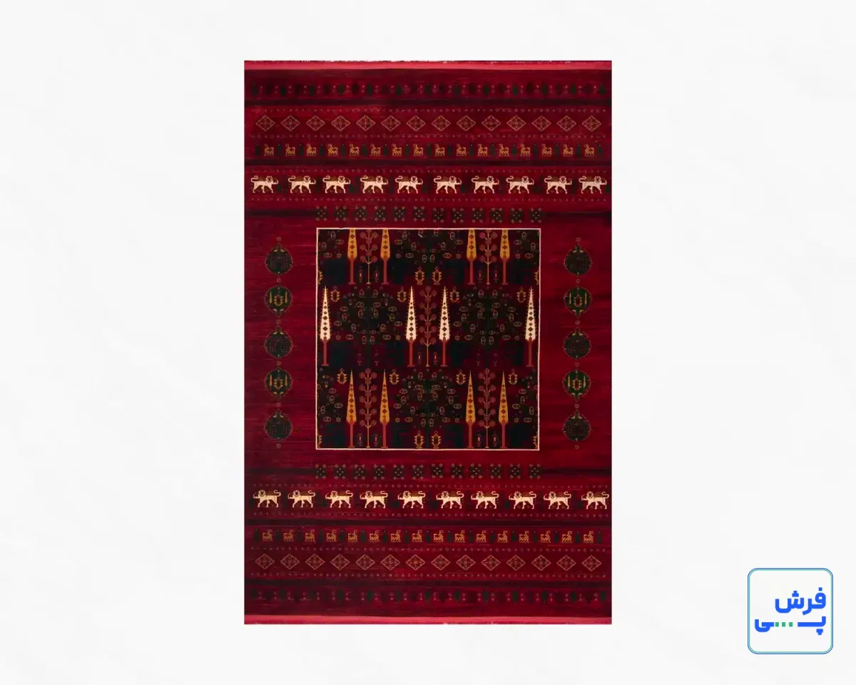 7043-1.webp خرید قسطی | فرش وینتیج 7043 لاکی سبز