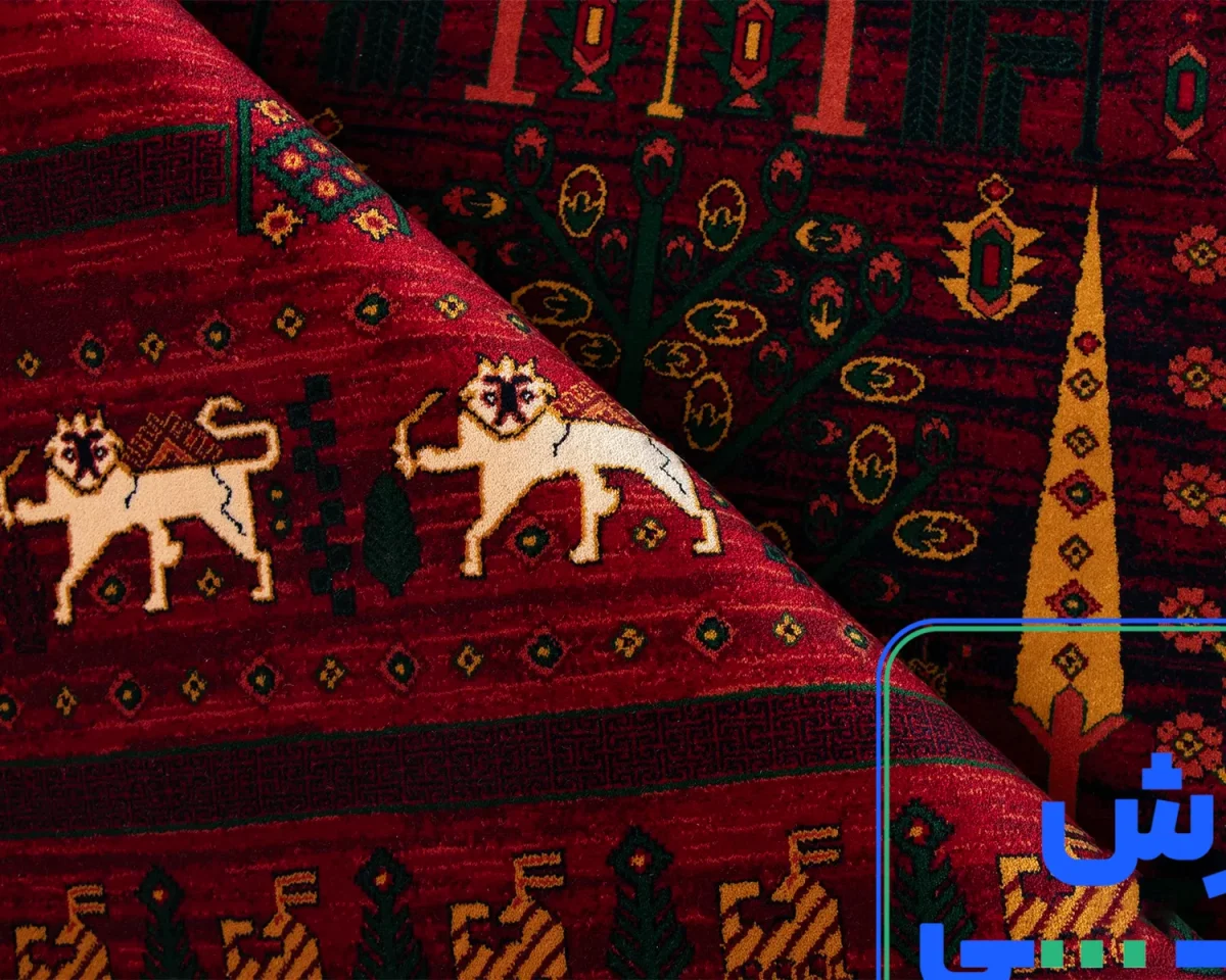 7043-5.webp خرید قسطی | فرش وینتیج 7043 لاکی سبز