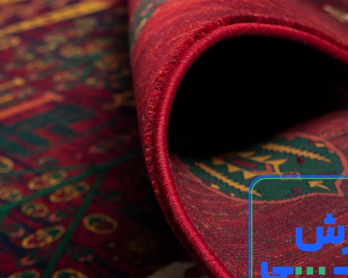 7043-6.webp خرید قسطی | فرش وینتیج 7043 لاکی سبز