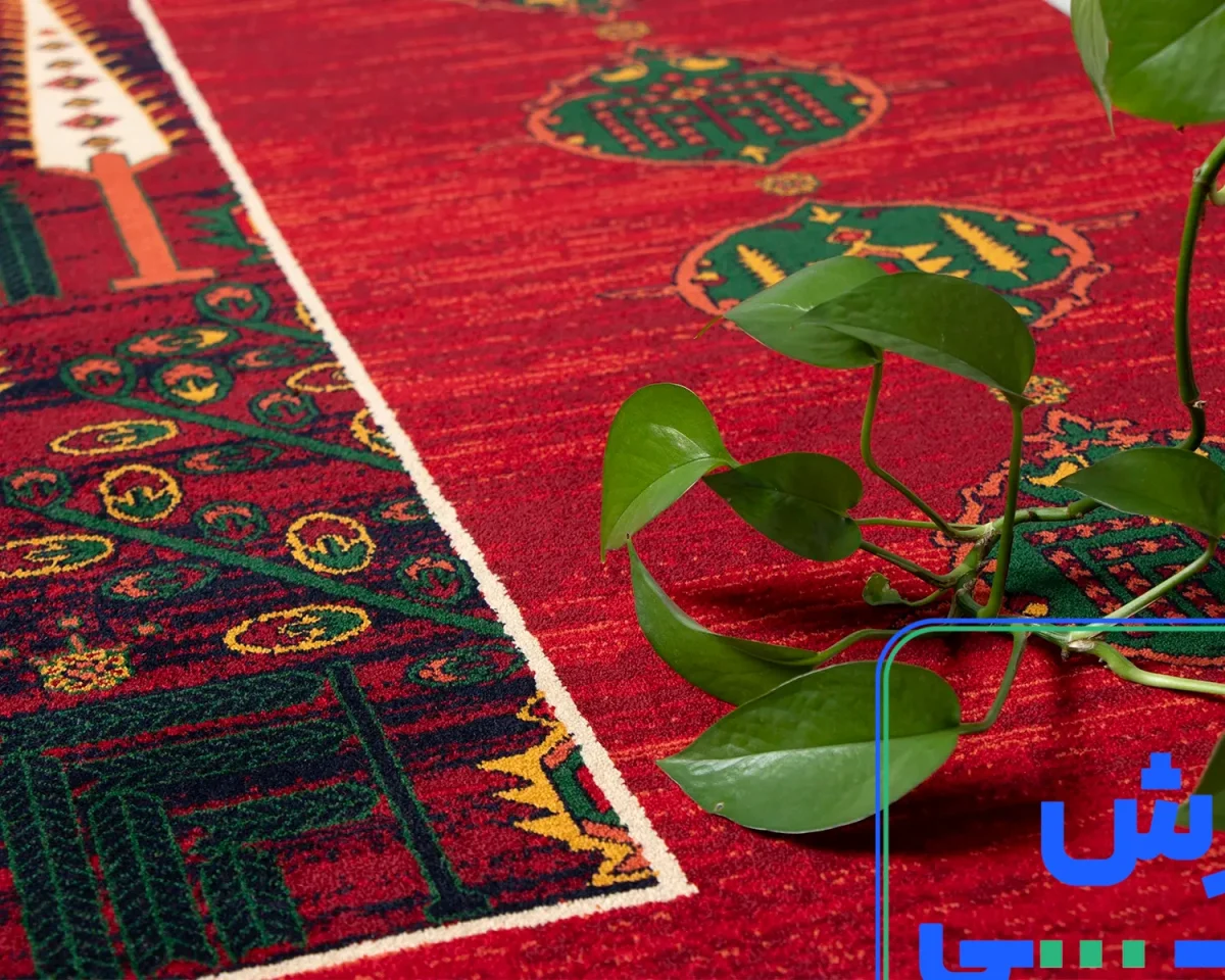 7043-8.webp خرید قسطی | فرش وینتیج 7043 لاکی سبز