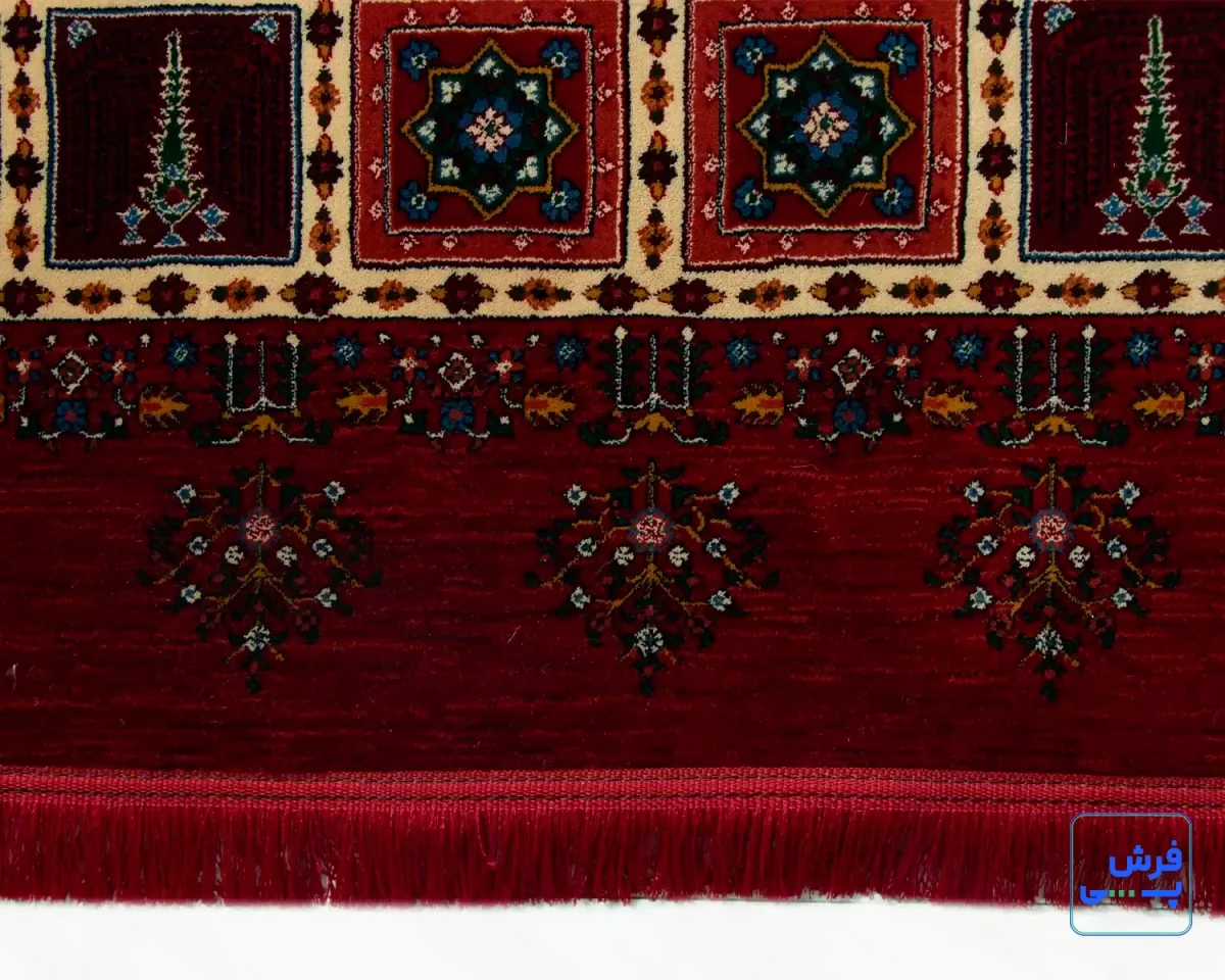 خرید قسطی |  فرش کلاسیک 7044 قرمز کرم