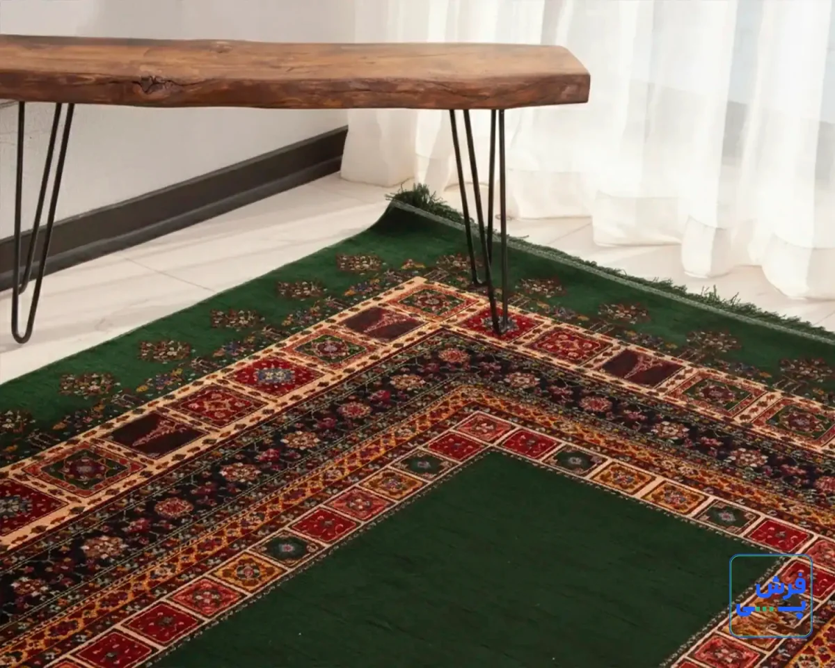 خرید قسطی |  فرش کلاسیک 7044 سبز کرم