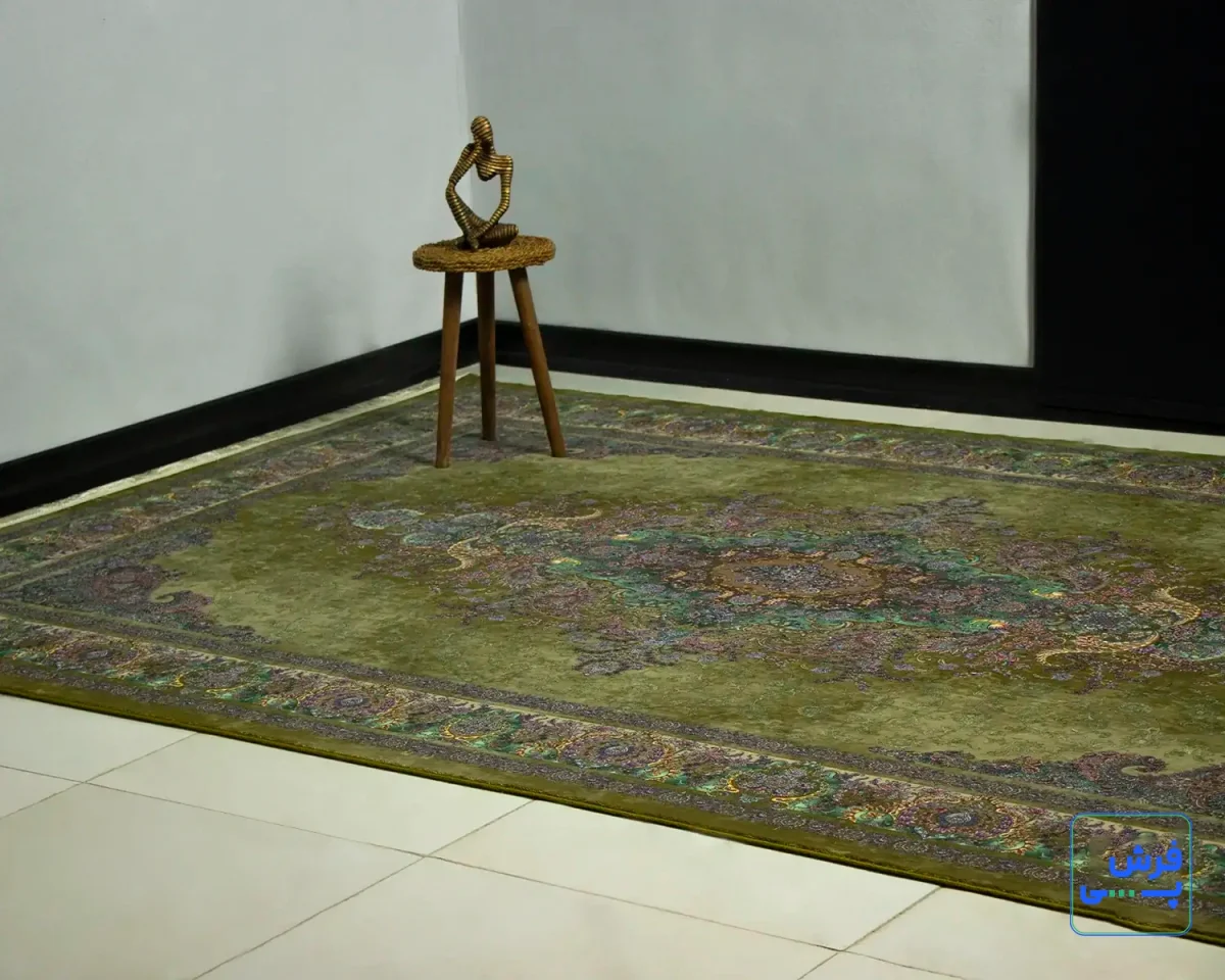 705060-e13.webp خرید قسطی | فرش ابریشم ماشینی 705060 سبز