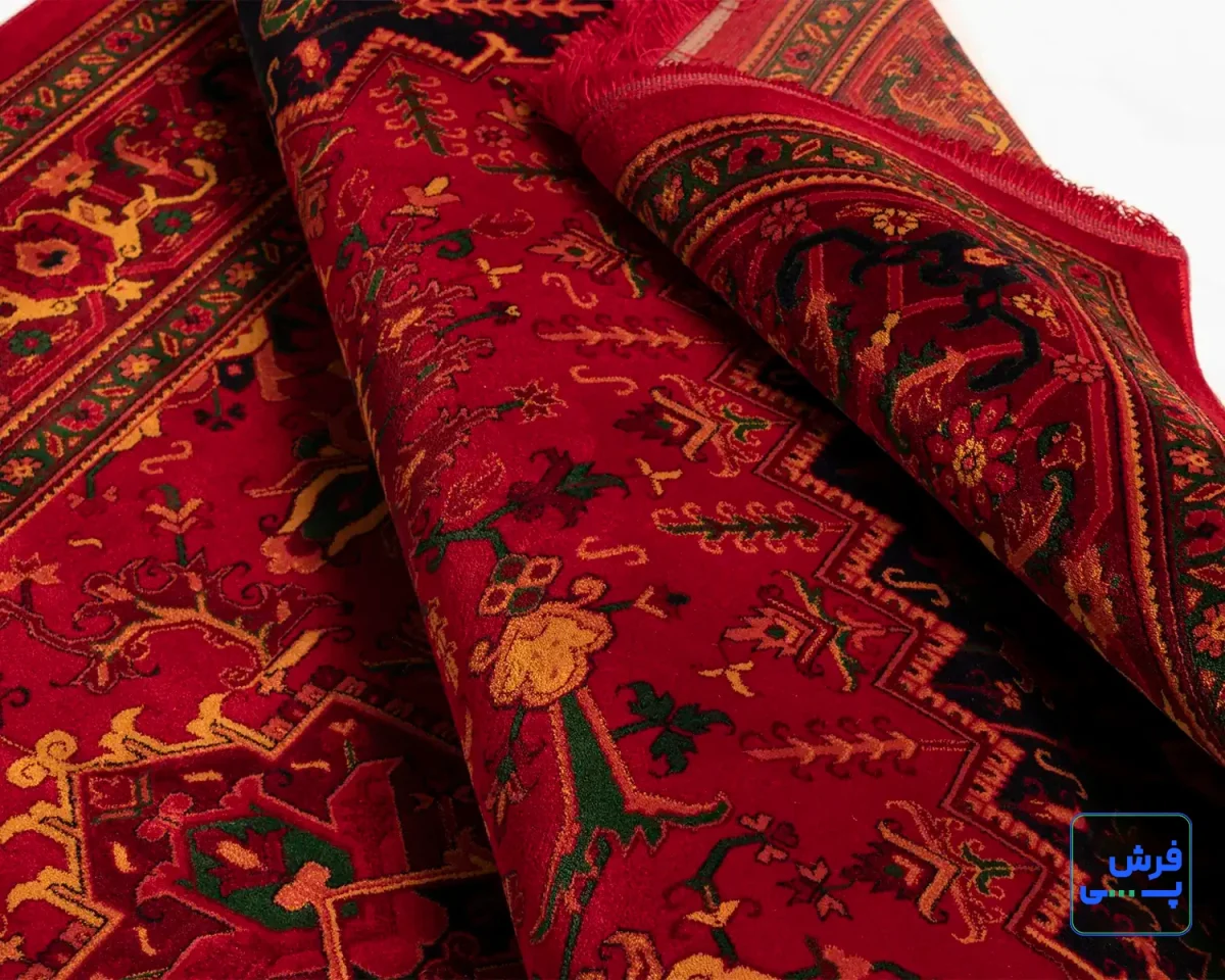 خرید قسطی |  فرش ابریشم ماشینی 7055 لاکی