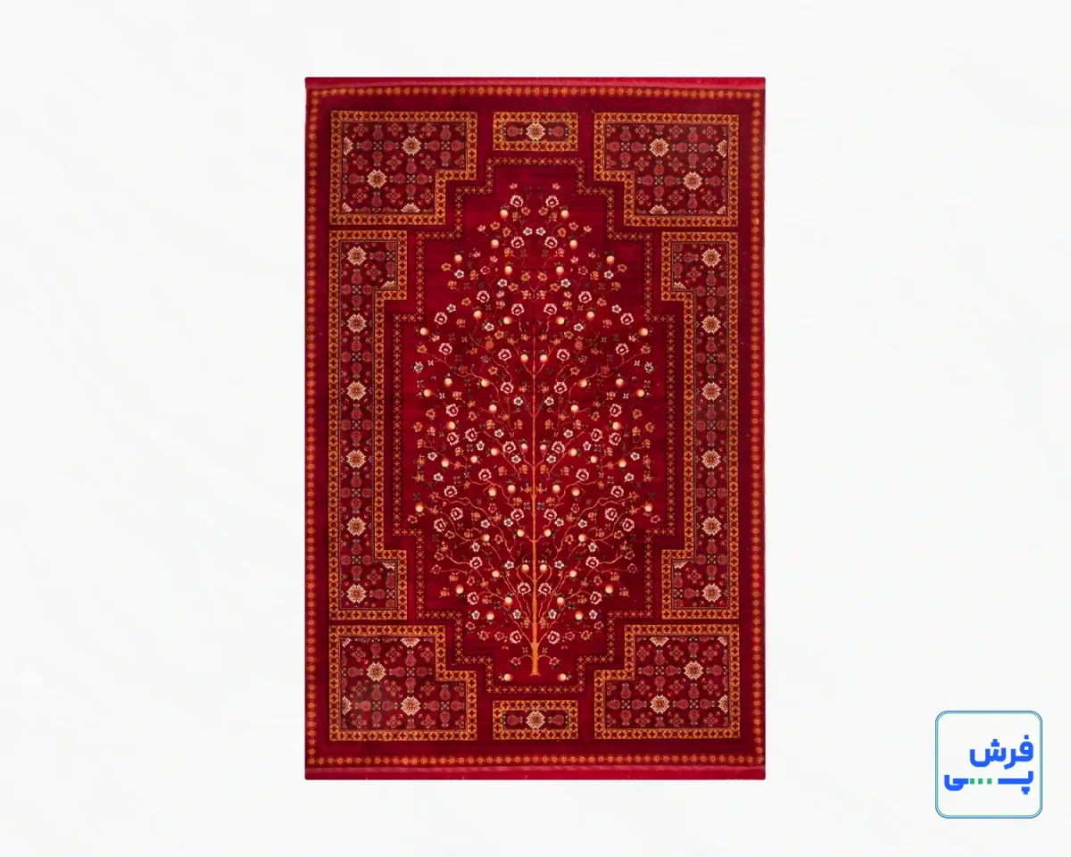 خرید قسطی |  فرش ابریشم ماشینی 7058 لاکی
