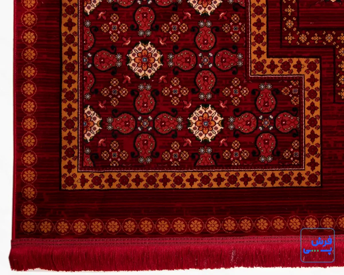خرید قسطی |  فرش ابریشم ماشینی 7058 لاکی