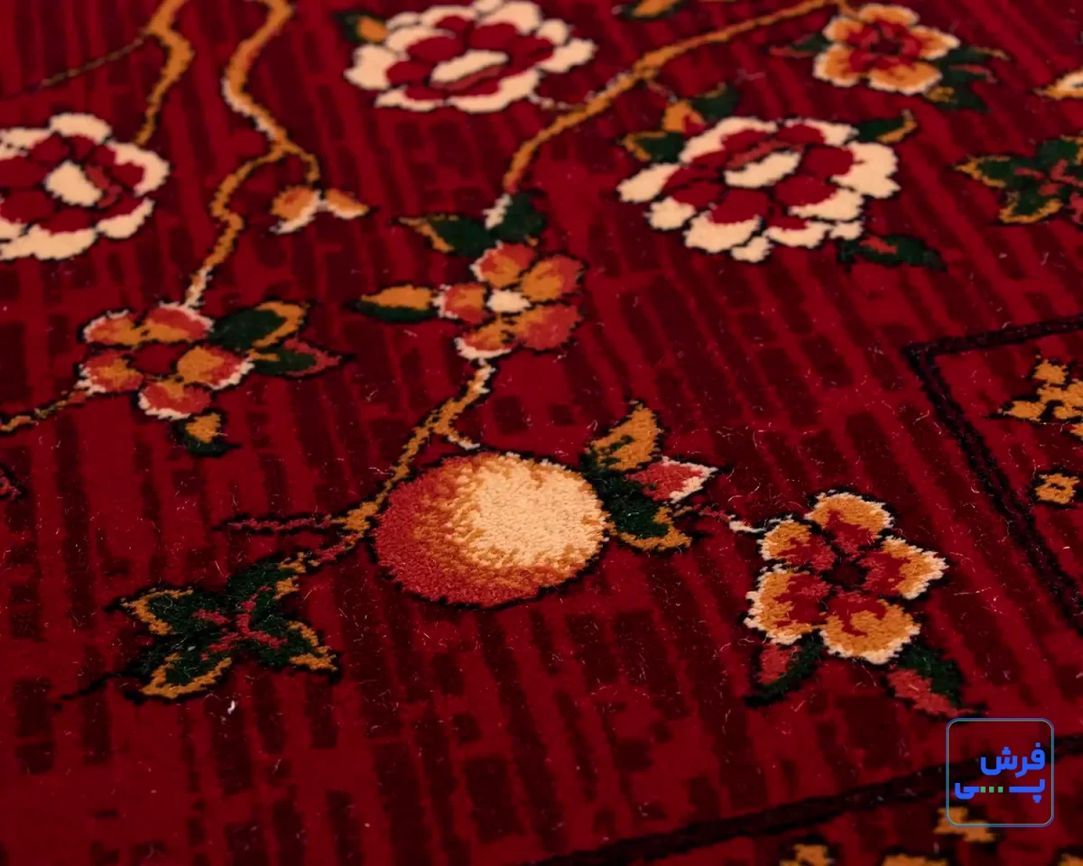 خرید قسطی |  فرش ابریشم ماشینی 7058 لاکی