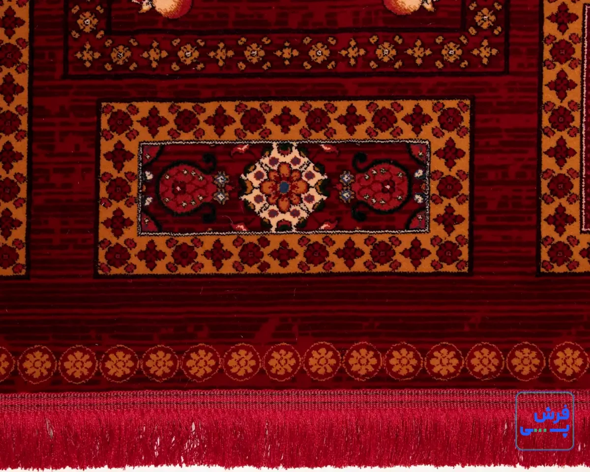 خرید قسطی |  فرش ابریشم ماشینی 7058 لاکی