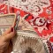 خرید قسطی |  فرش ابریشم ماشینی 723104 قرمز کرم