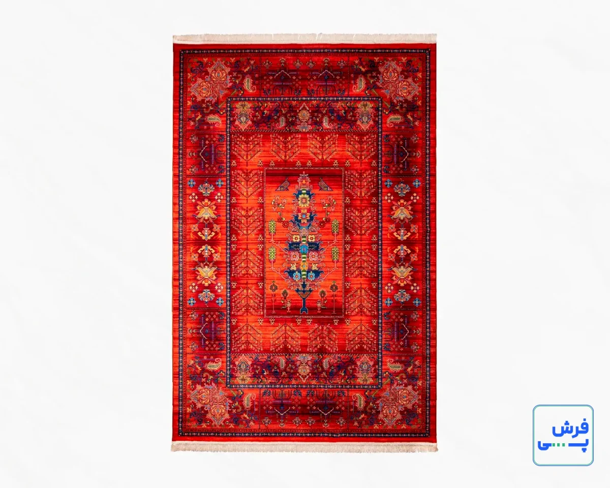 730600-00.webp خرید قسطی | فرش ابریشم ماشینی 730600 لاکی