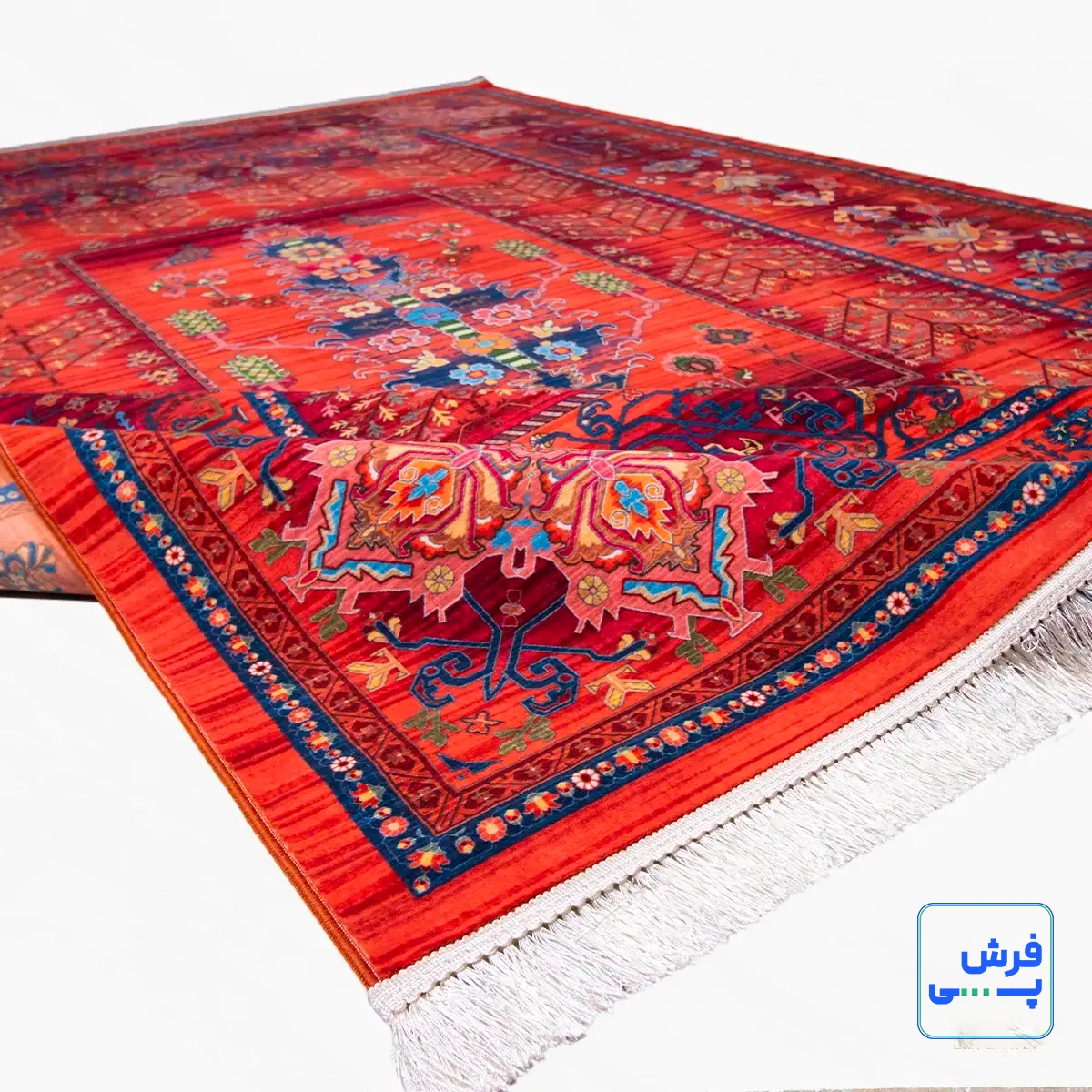 خرید قسطی |  فرش ابریشم ماشینی 730600 لاکی