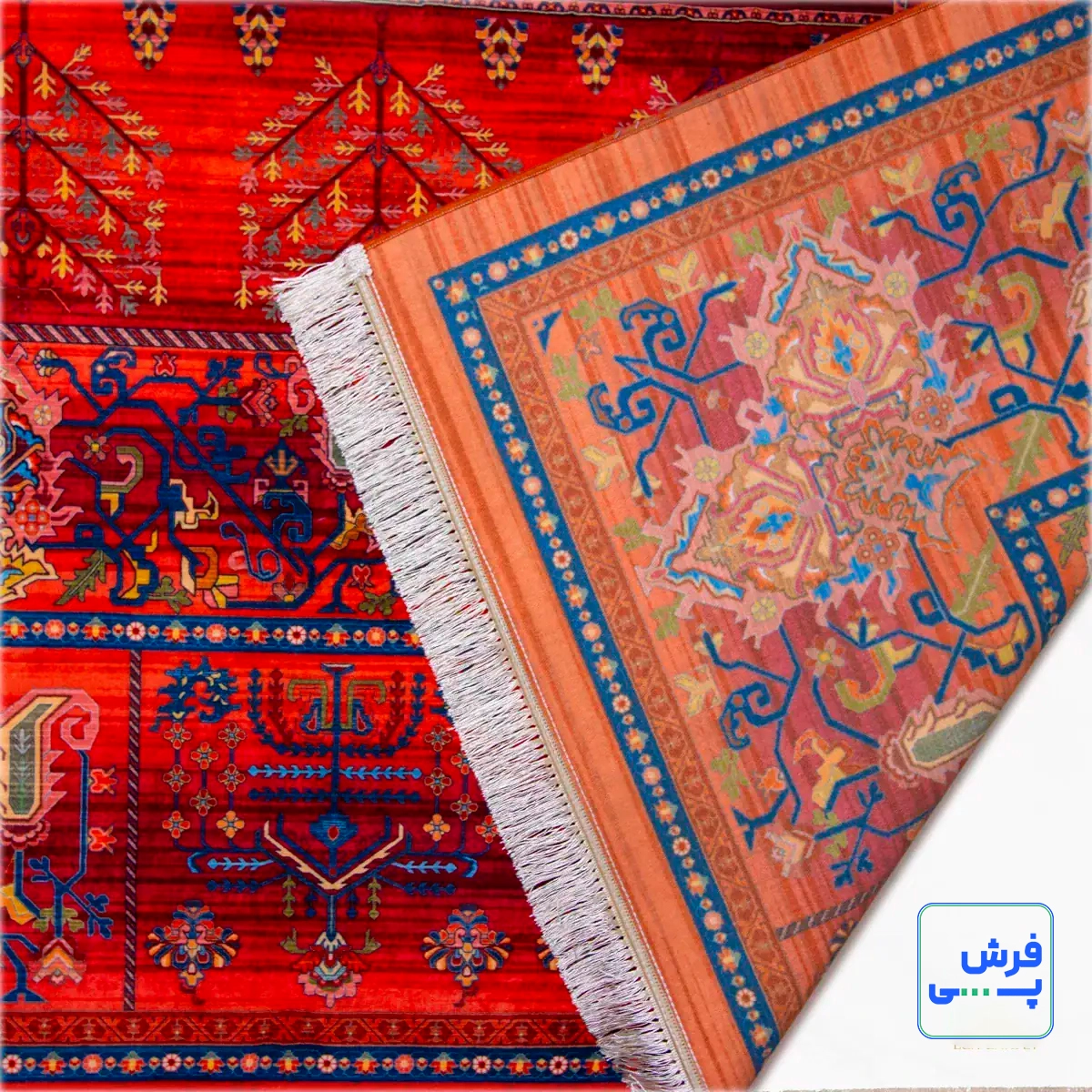 730600-05.webp خرید قسطی | فرش ابریشم ماشینی 730600 لاکی