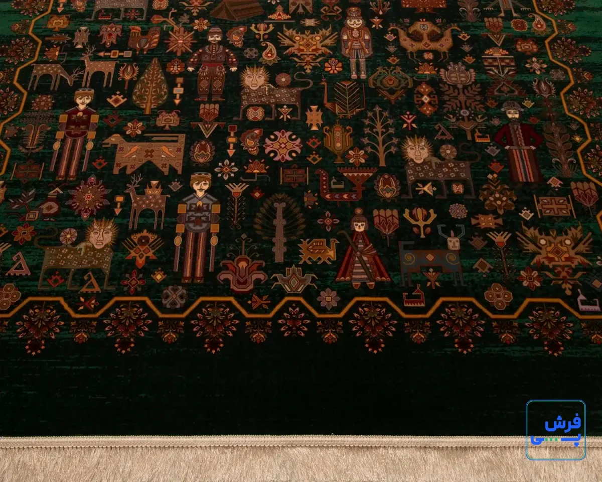 730801-5.webp خرید قسطی | فرش ابریشم ماشینی 730801 سبز