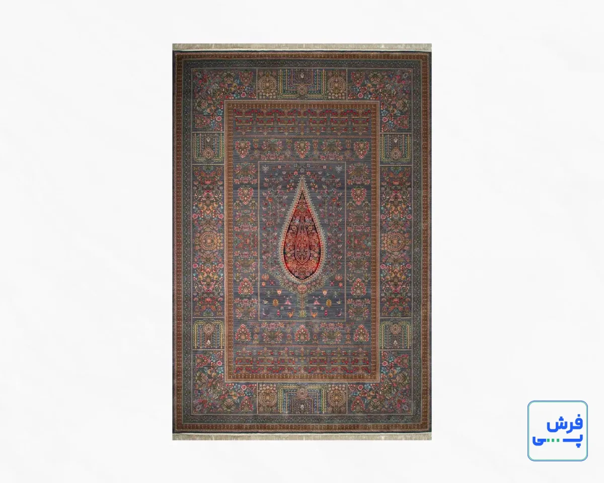 خرید قسطی |  فرش ابریشم ماشینی 730900سرمه ای