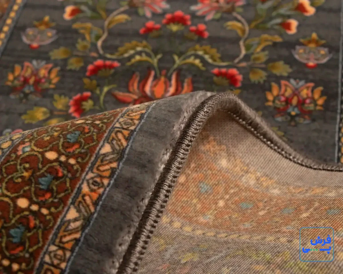 خرید قسطی |  فرش ابریشم ماشینی 730900سرمه ای