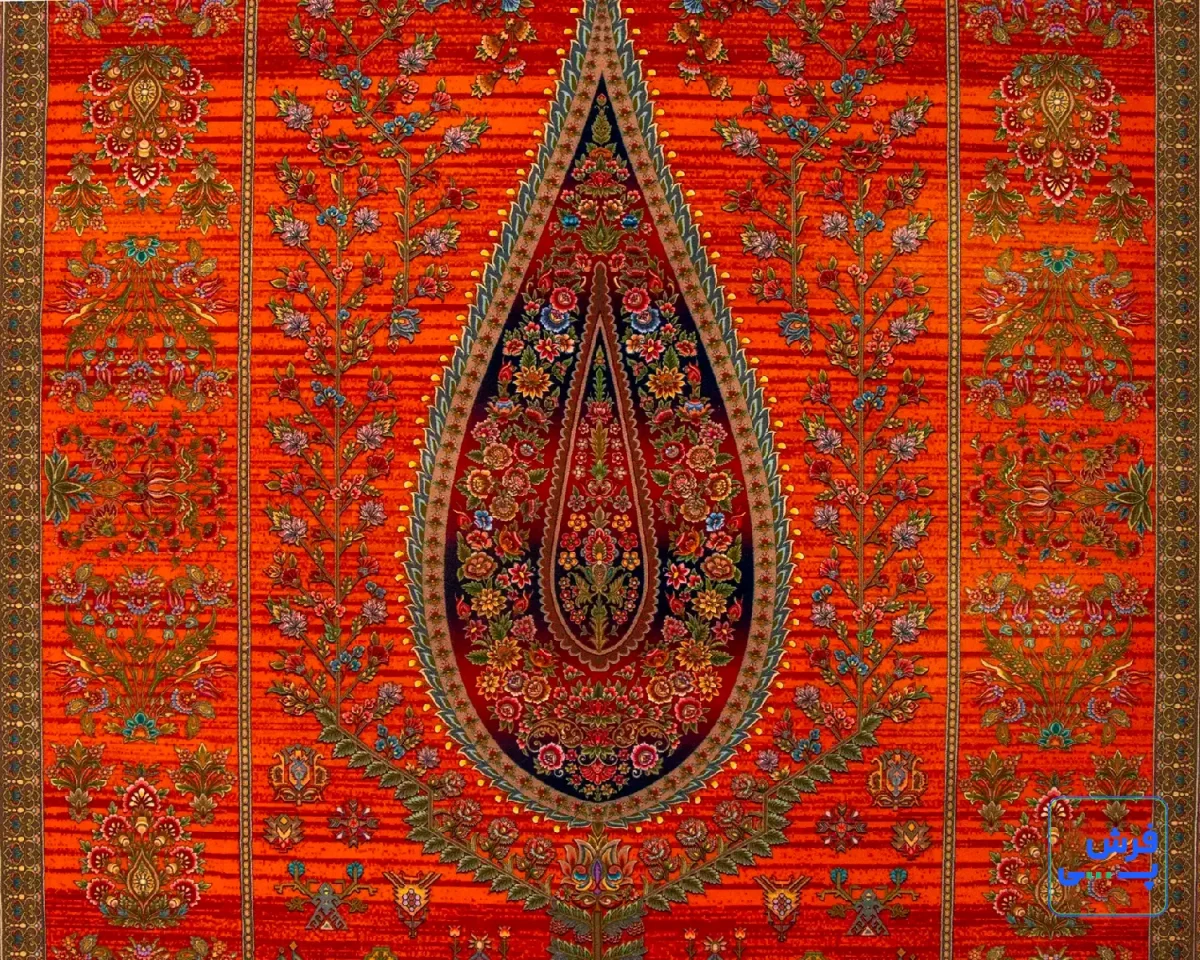 730901-3.webp خرید قسطی | فرش ابریشم ماشینی 730901 نارنجی تمام رنگ