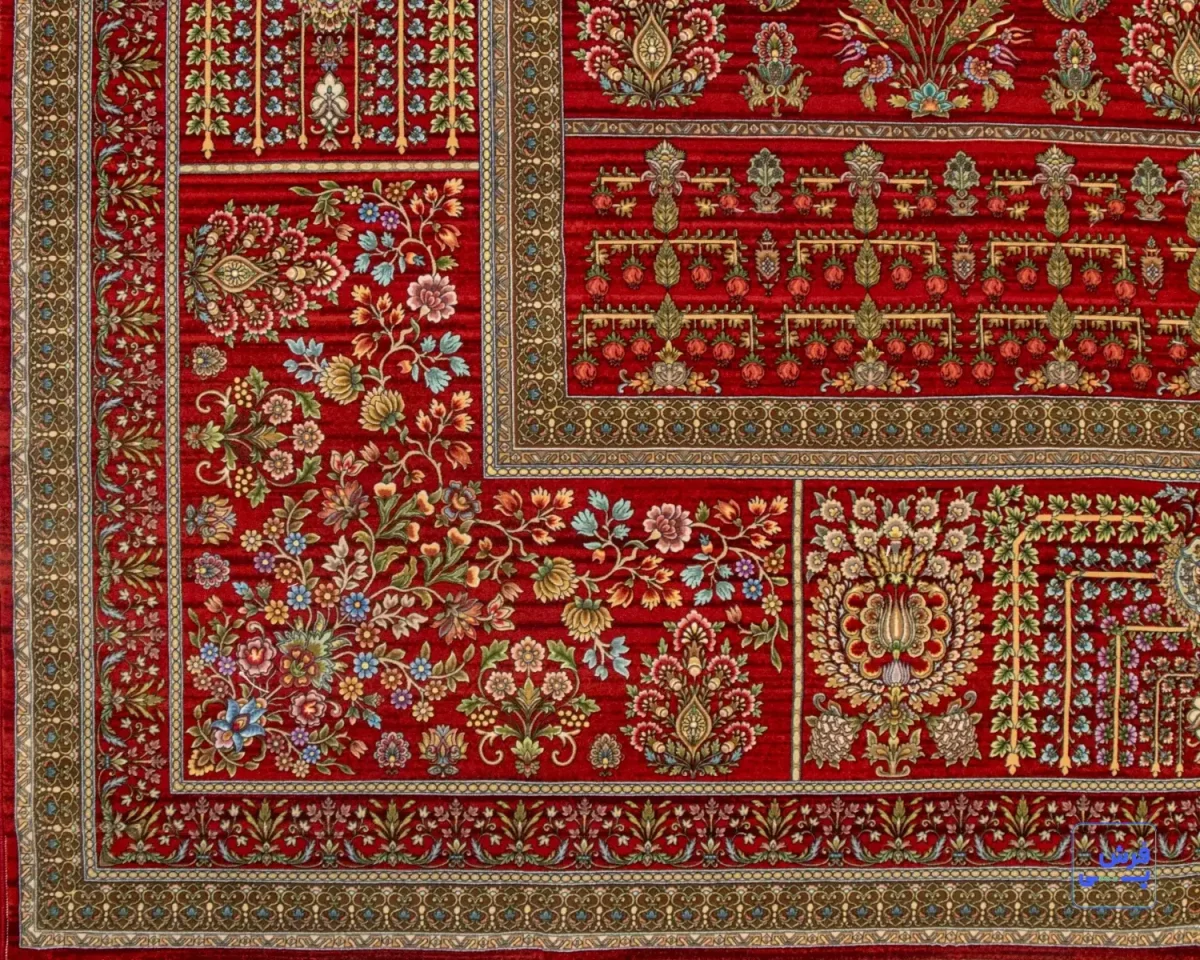 730902-e (2) خرید قسطی | فرش ابریشم ماشینی 730902 لاکی تمام رنگ
