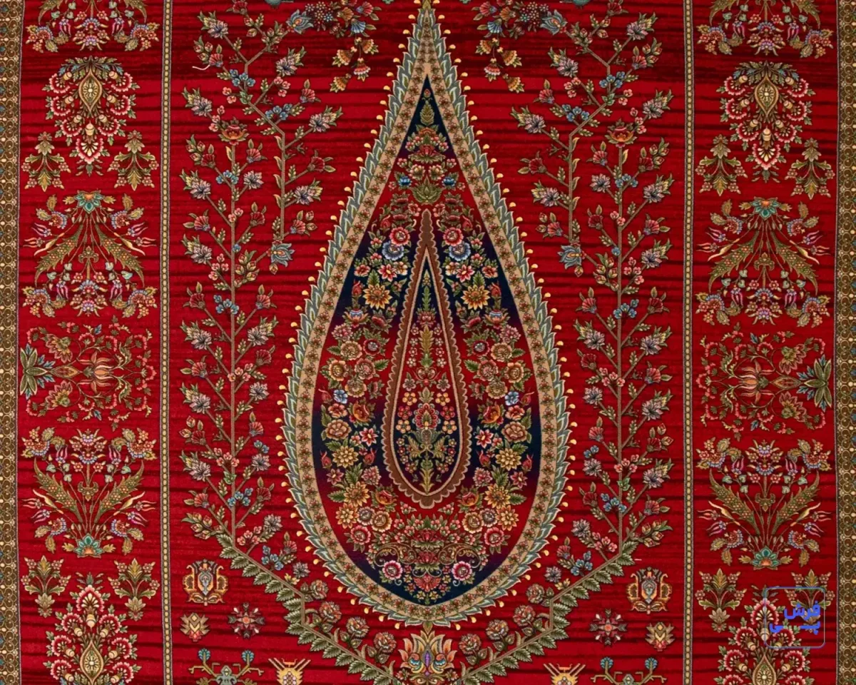 730902-e (4) خرید قسطی | فرش ابریشم ماشینی 730902 لاکی تمام رنگ