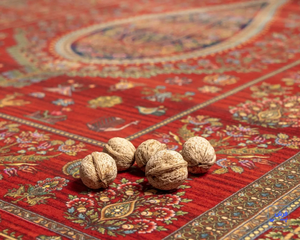 730902-e (8) خرید قسطی | فرش ابریشم ماشینی 730902 لاکی تمام رنگ