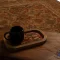 خرید قسطی |  فرش ابریشم ماشینی 740601 قهوی کرم