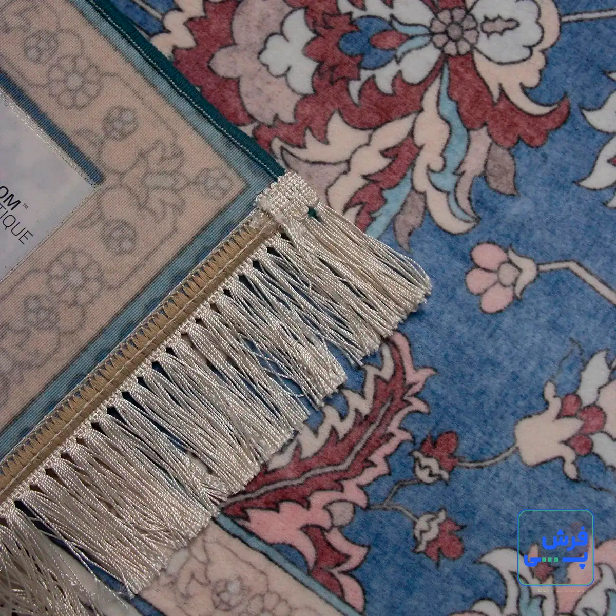 743100-8.webp خرید قسطی | فرش ابریشم ماشینی 743100 آبی کرم