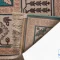 خرید قسطی |  فرش ابریشم ماشینی 743105 فیروزه‌ای کرم