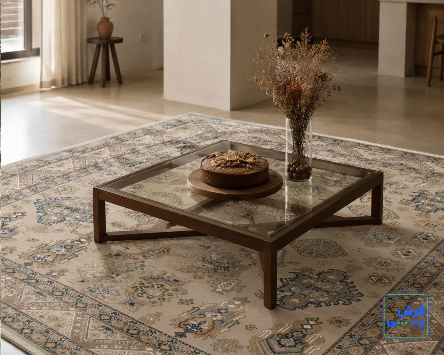 خرید قسطی | فرش وینتیج 75022 کرم