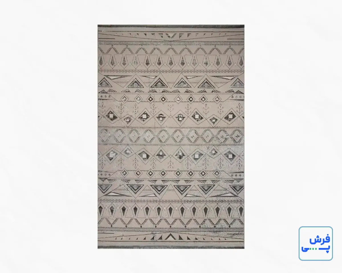 خرید قسطی |  فرش مینیمال 7704 کرم طوسی