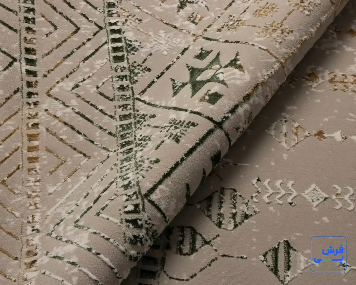 خرید قسطی |  فرش مینیمال 7765 طوسی کرم