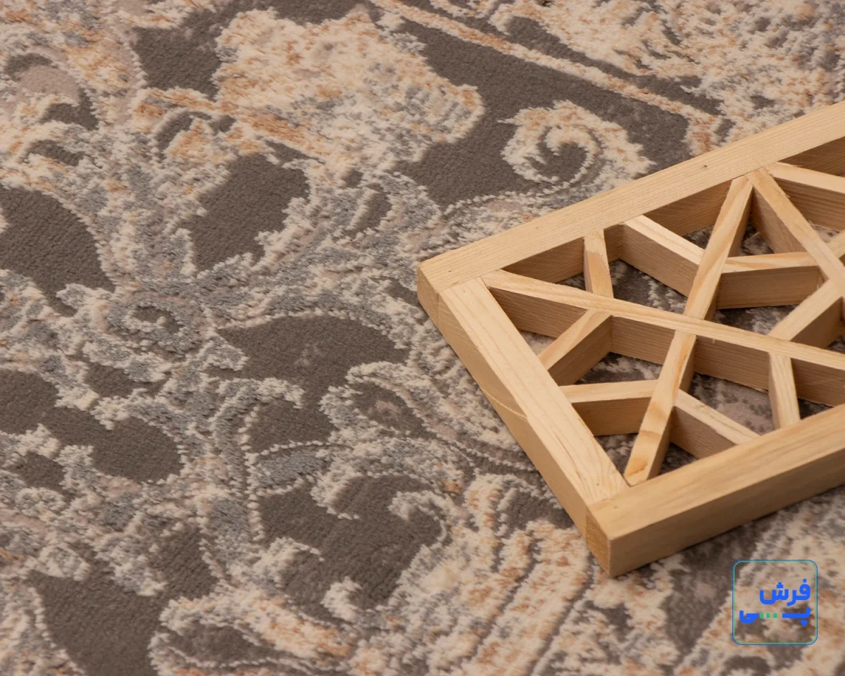 9307-10.webp خرید قسطی | فرش وینتیج 9307 طوسی آجری