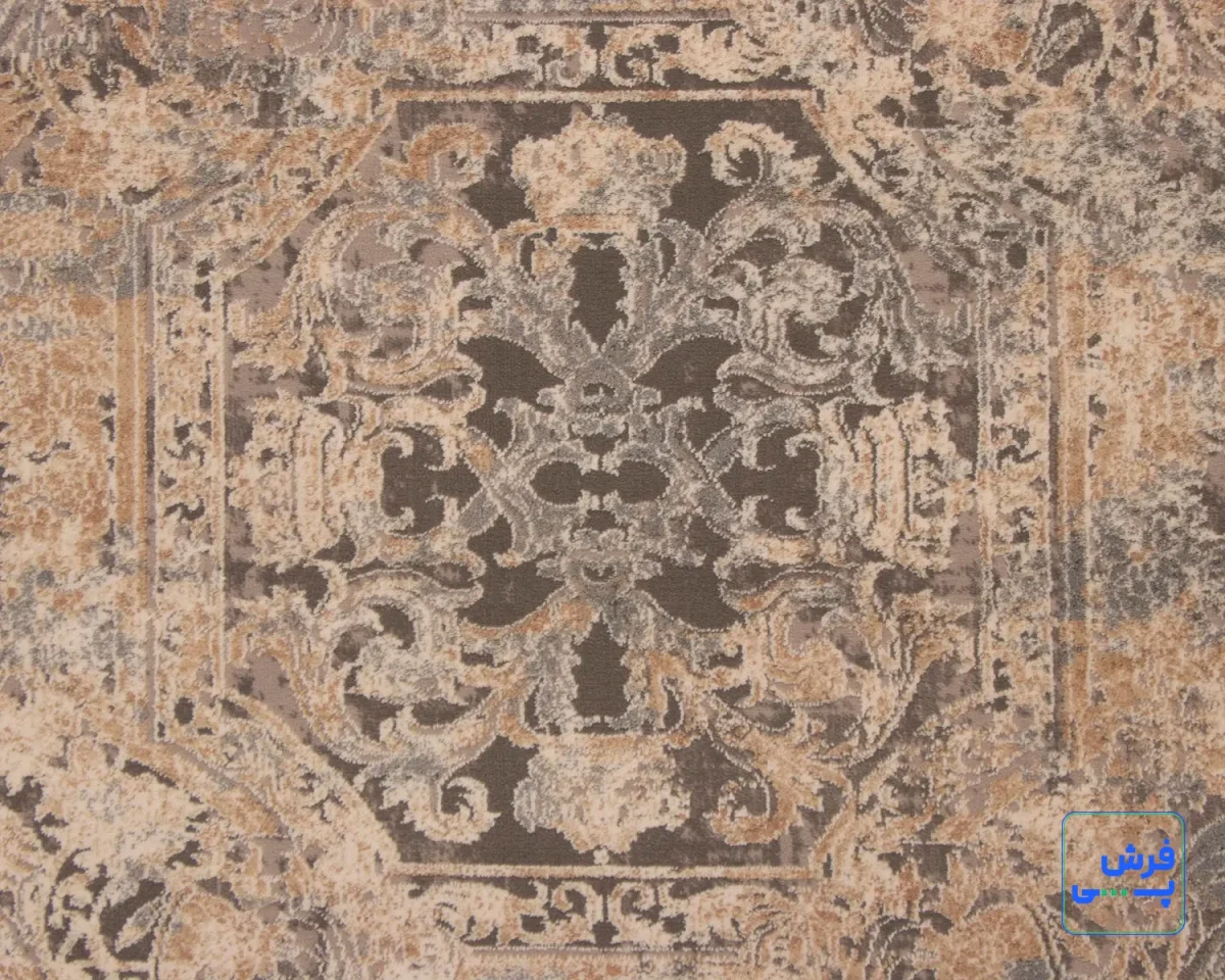 9307-3.webp خرید قسطی | فرش وینتیج 9307 طوسی آجری