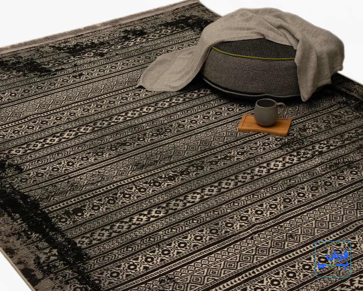 خرید قسطی |  فرش وینتیج 9352 ذغالی طوسی