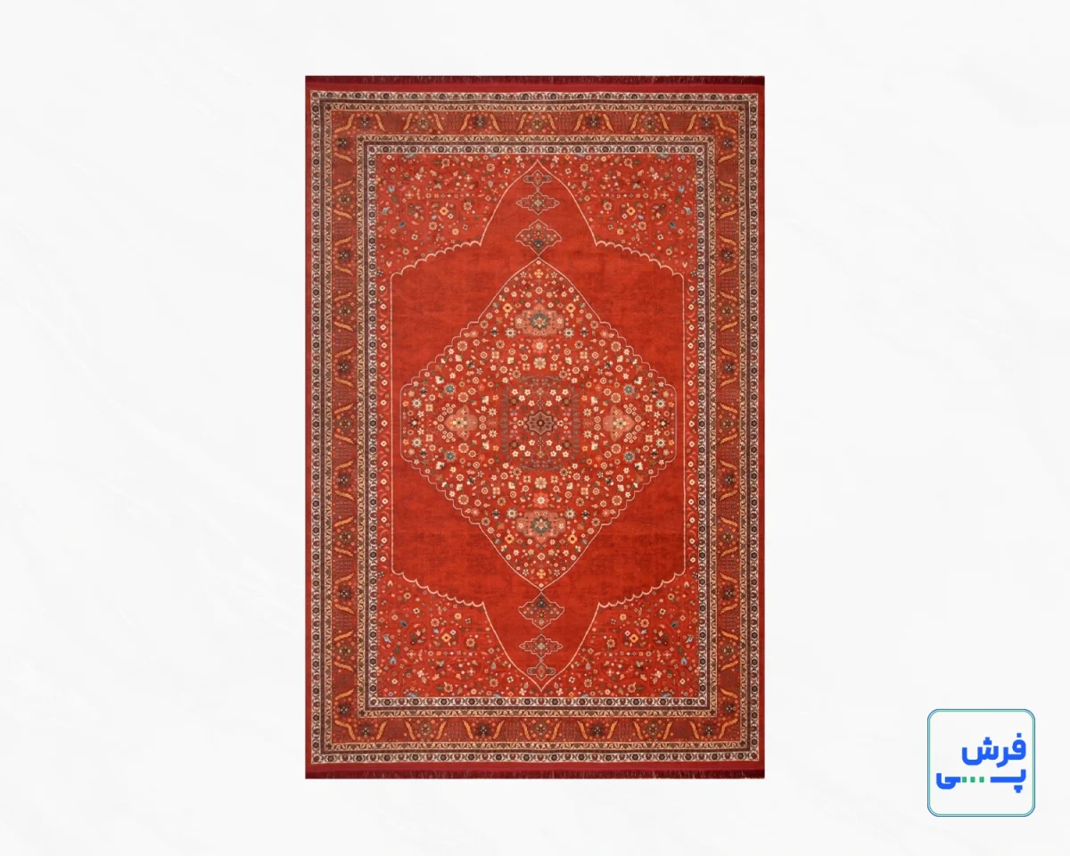 خرید قسطی |  فرش ابریشم ماشینی C1099 لاکی