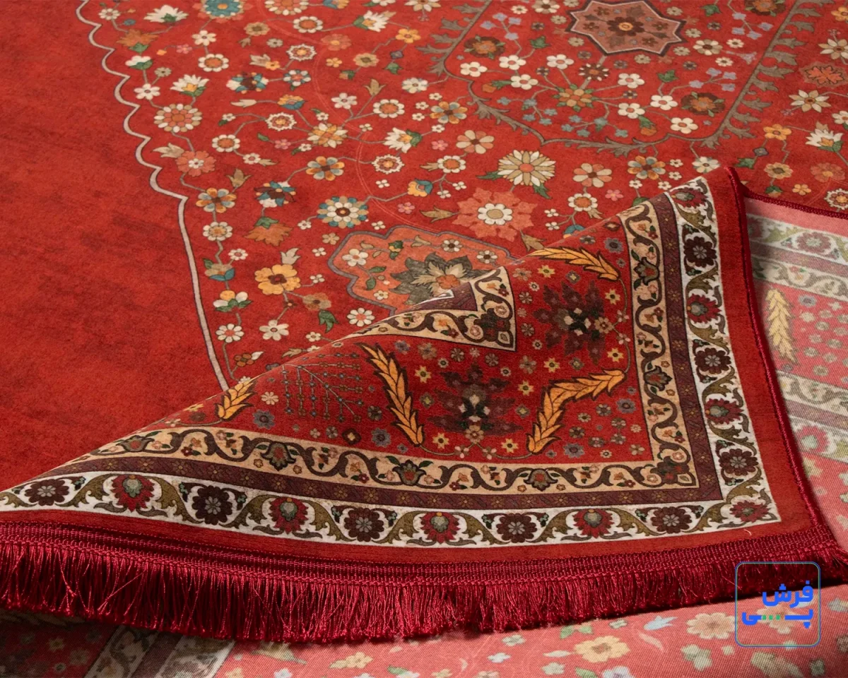 خرید قسطی |  فرش ابریشم ماشینی C1099 لاکی