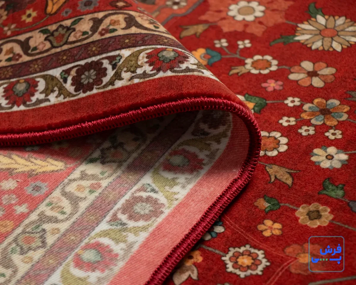 خرید قسطی |  فرش ابریشم ماشینی C1099 لاکی