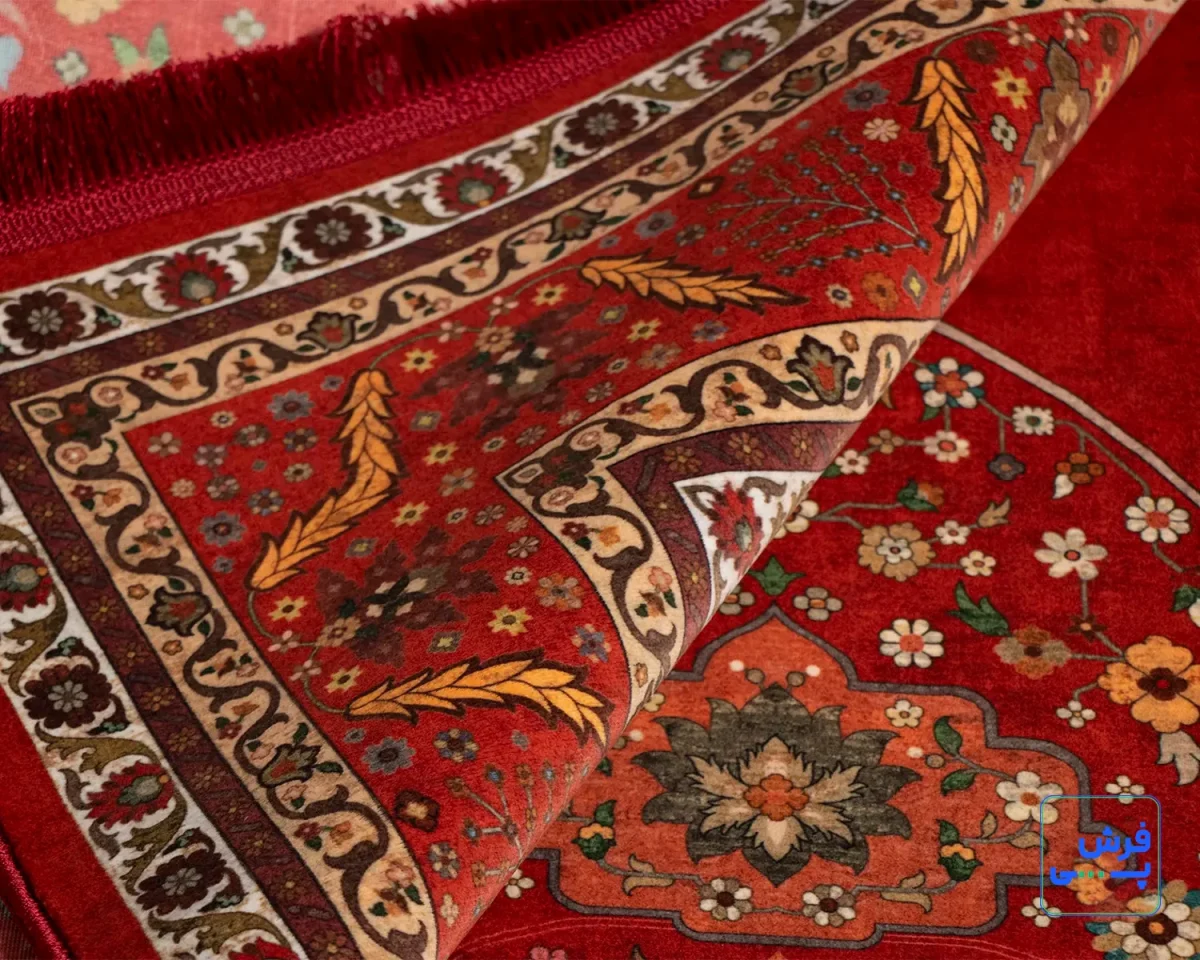 خرید قسطی |  فرش ابریشم ماشینی C1099 لاکی