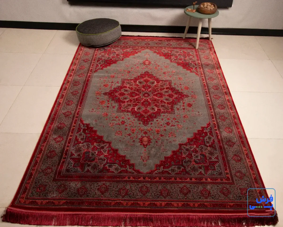 خرید قسطی |  فرش وینتیج هریس دودی DLM قرمز
