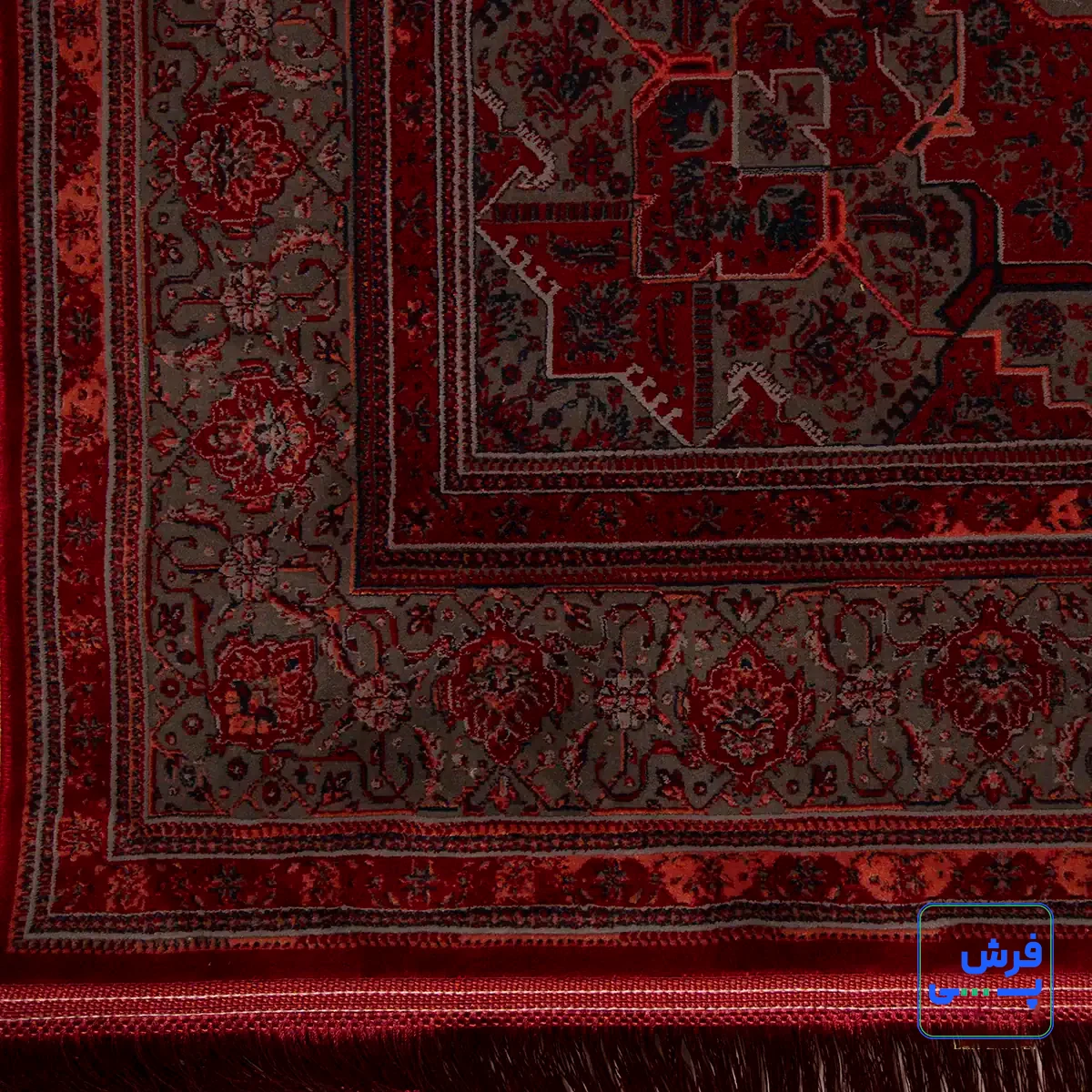 خرید قسطی |  فرش وینتیج هریس دودی DLM قرمز