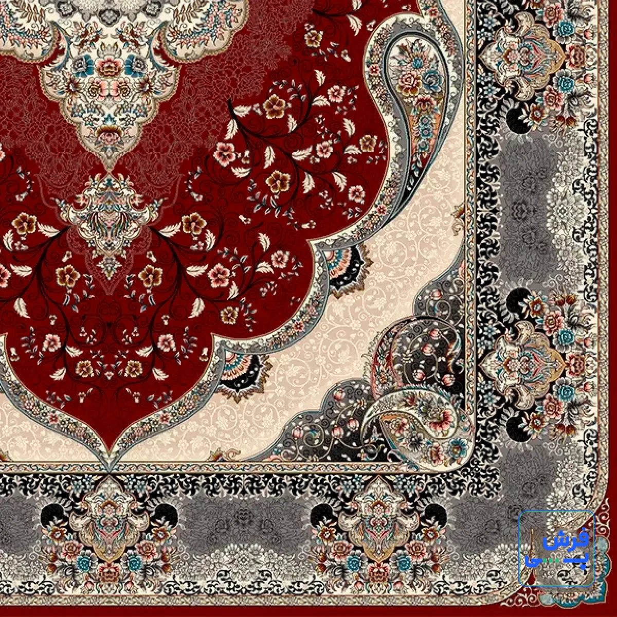 LAKI-2-1.webp خرید قسطی | فرش کلاسیک 7005 لاکی طوسی