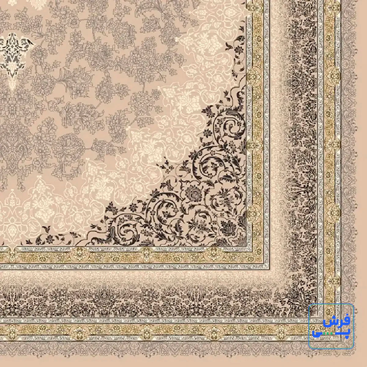 خرید قسطی |  فرش کلاسیک 6016 موکا