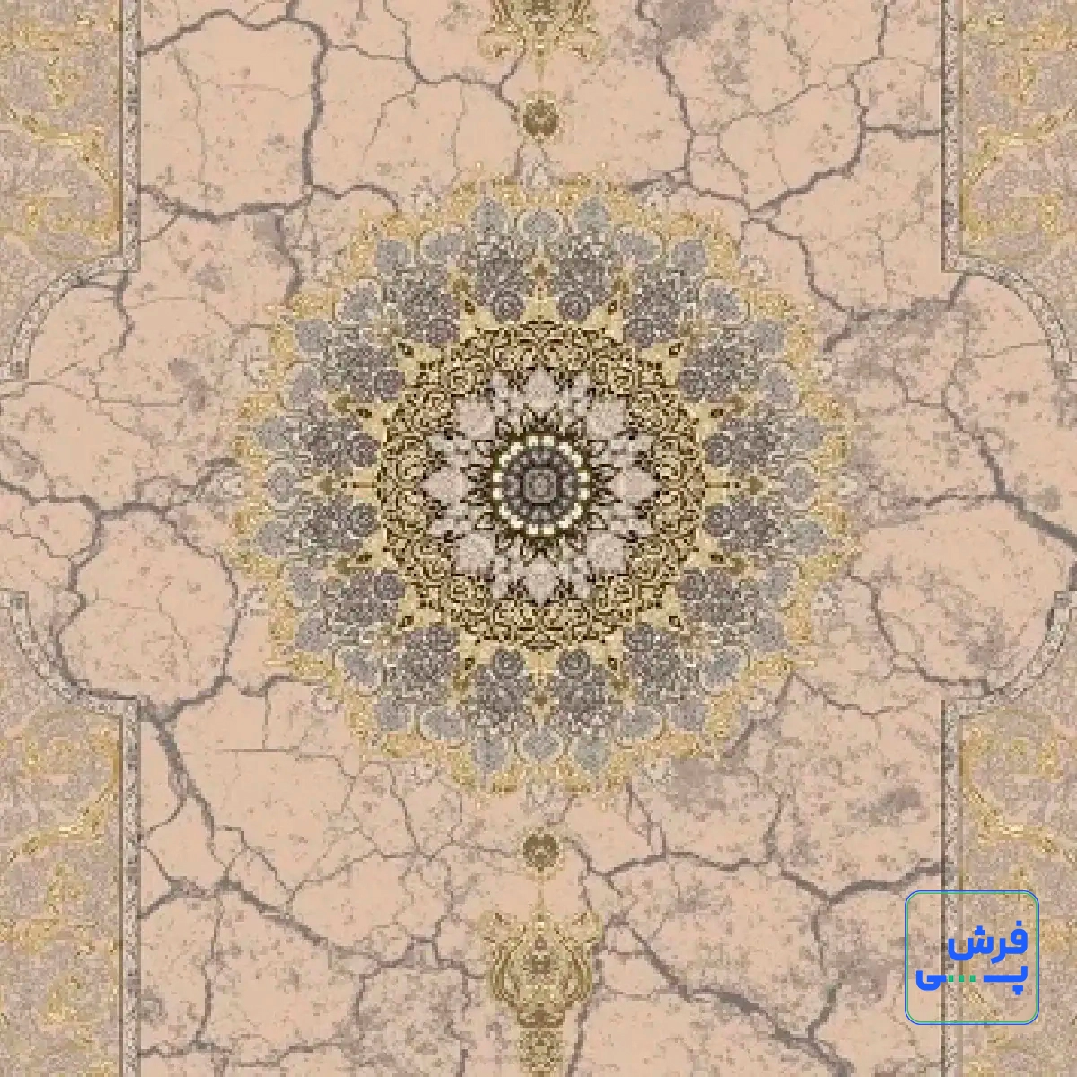 خرید قسطی |  فرش کلاسیک 6024 موکا طلایی