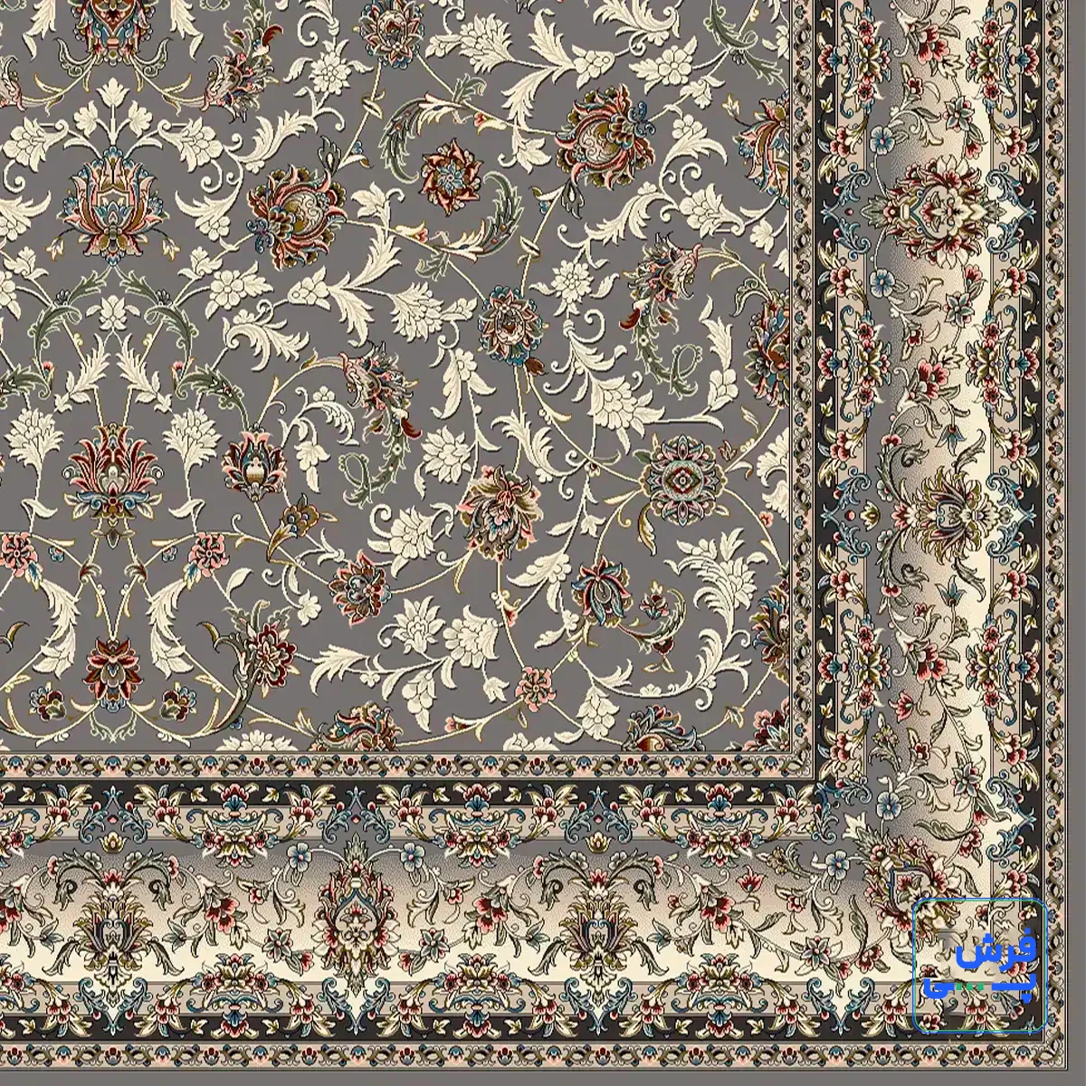 خرید قسطی |  فرش کلاسیک 6028 نقره ای