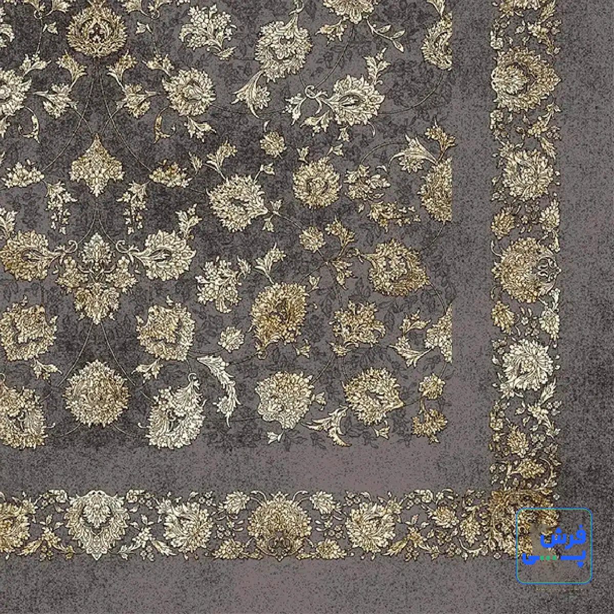خرید قسطی |  فرش کلاسیک 6018 نقره ای طلایی