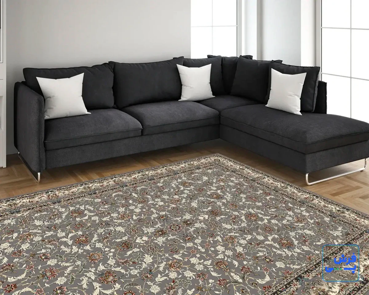 خرید قسطی |  فرش کلاسیک 6028 نقره ای