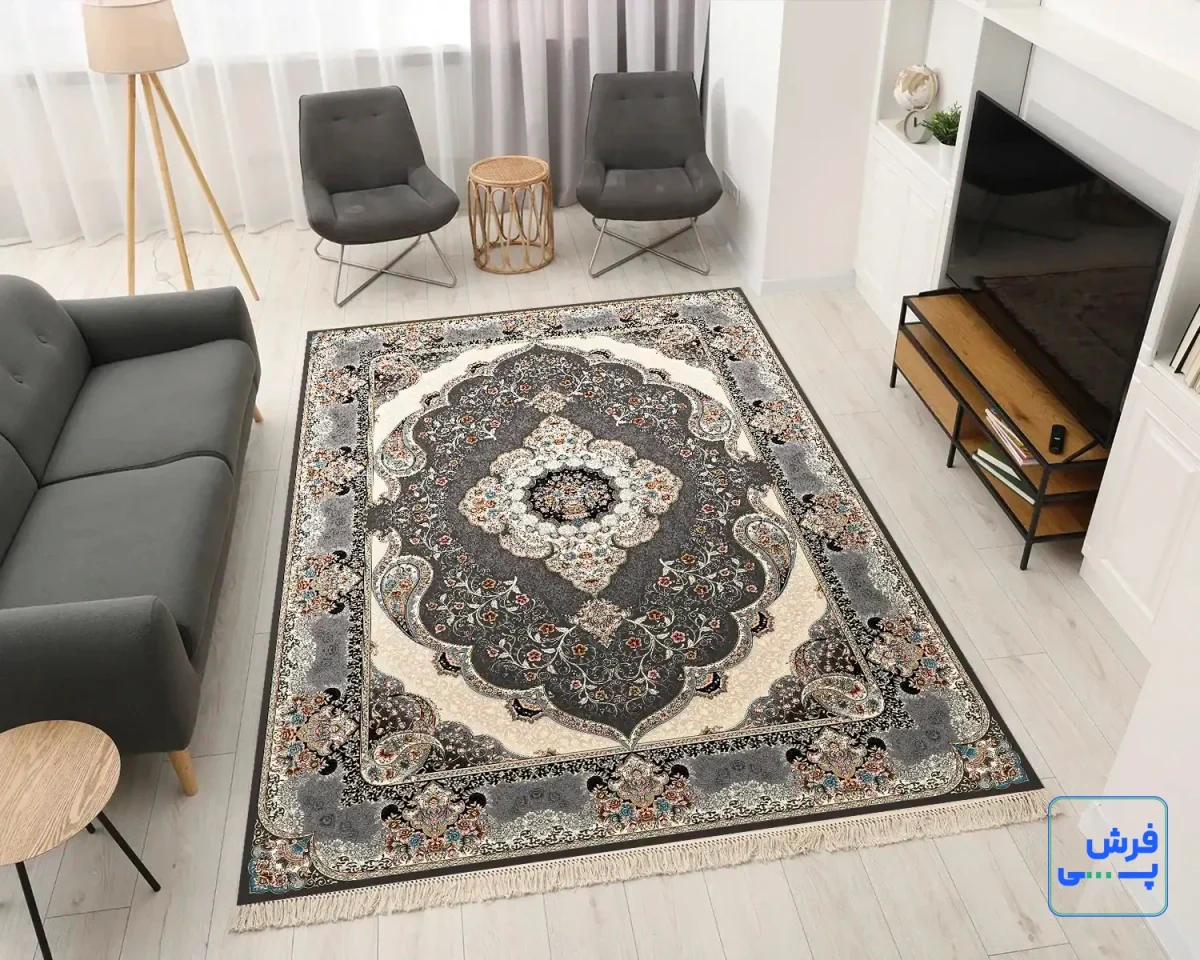 NOGHREI-4-7.webp خرید قسطی | فرش کلاسیک 7005 نقره ای طوسی