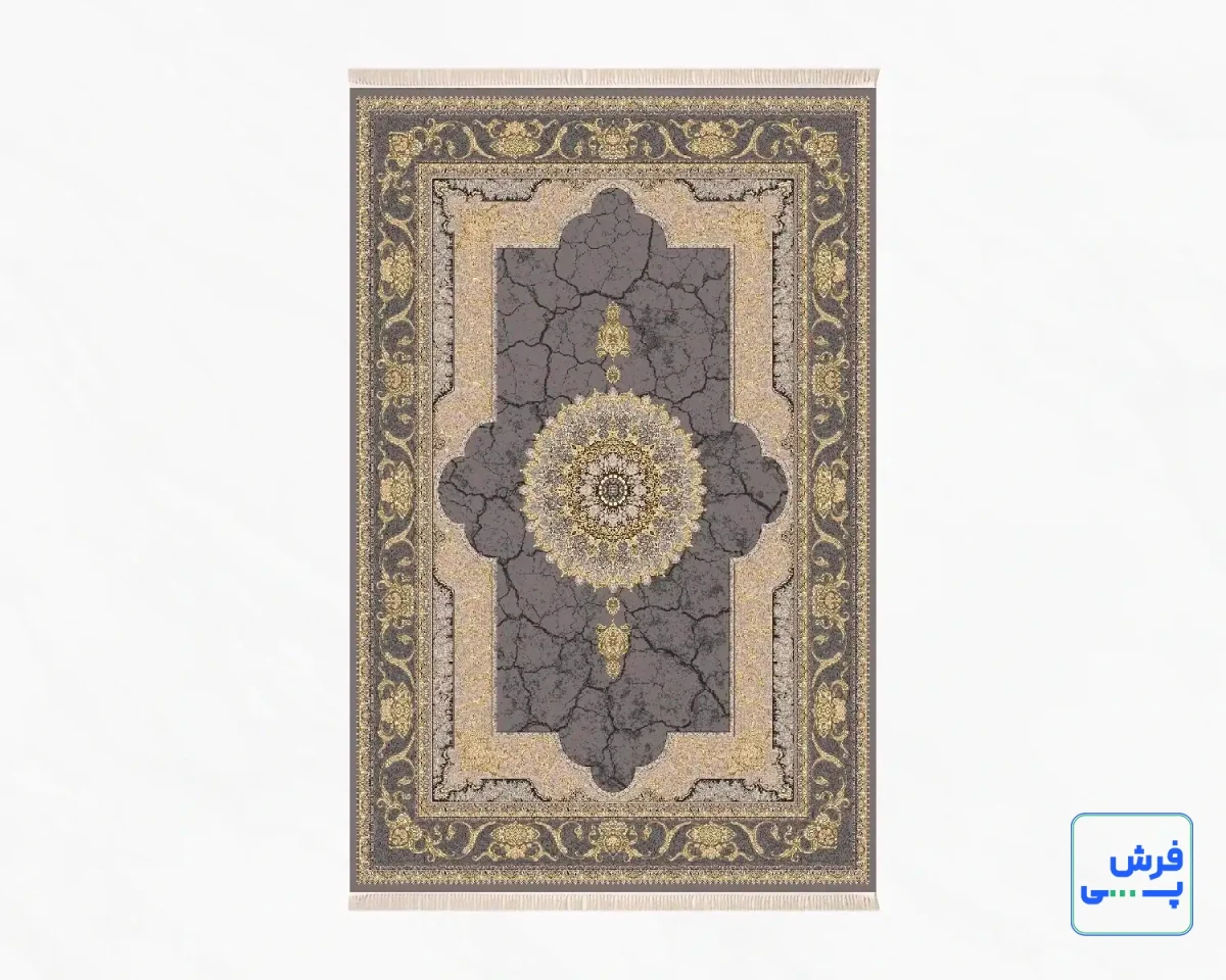 خرید قسطی |  فرش کلاسیک 6024 نقره ای طلایی