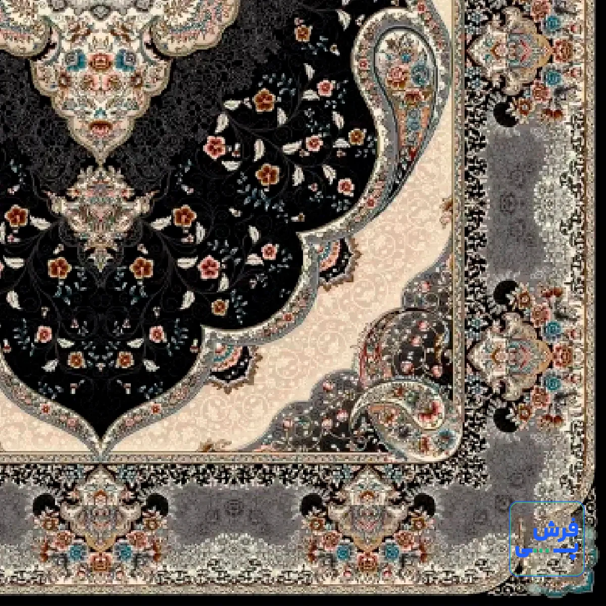 خرید قسطی |  فرش کلاسیک 7005 سرمه ای طوسی